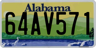 AL license plate 64AV571