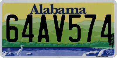 AL license plate 64AV574
