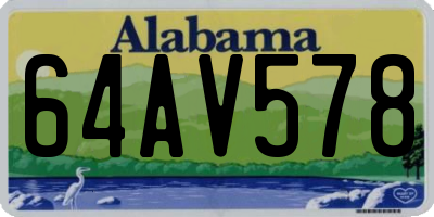 AL license plate 64AV578