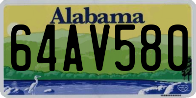 AL license plate 64AV580