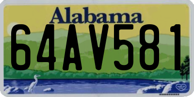 AL license plate 64AV581