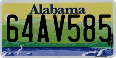 AL license plate 64AV585