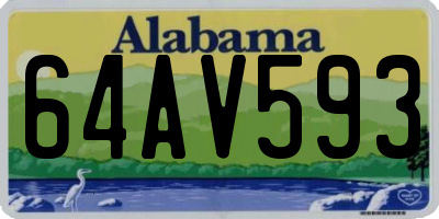AL license plate 64AV593