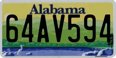AL license plate 64AV594