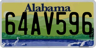AL license plate 64AV596