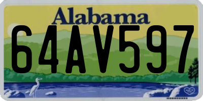 AL license plate 64AV597
