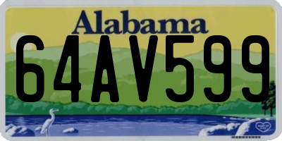 AL license plate 64AV599