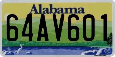 AL license plate 64AV601