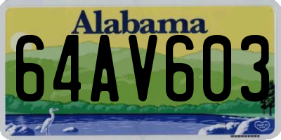 AL license plate 64AV603