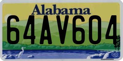 AL license plate 64AV604