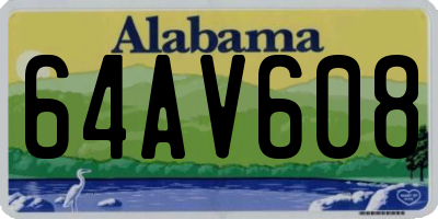 AL license plate 64AV608