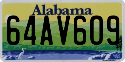 AL license plate 64AV609