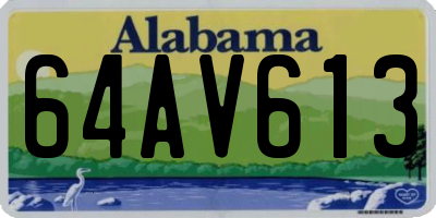 AL license plate 64AV613