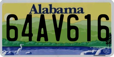 AL license plate 64AV616