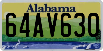 AL license plate 64AV630