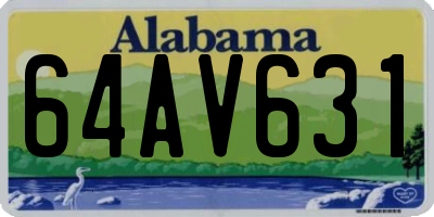 AL license plate 64AV631