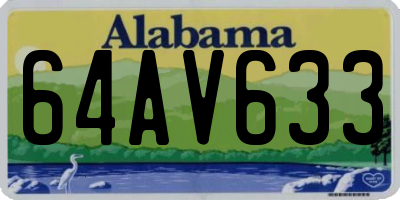 AL license plate 64AV633