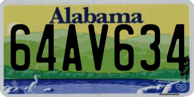 AL license plate 64AV634