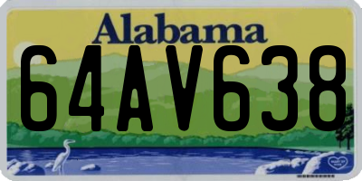 AL license plate 64AV638