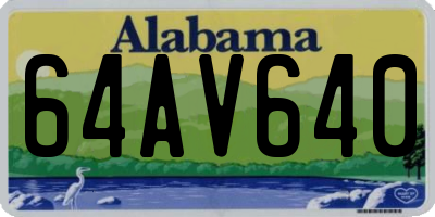 AL license plate 64AV640