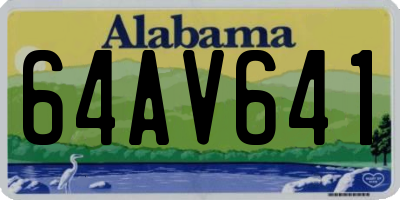 AL license plate 64AV641