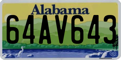 AL license plate 64AV643