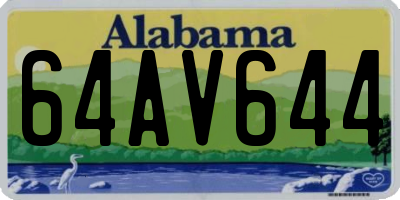 AL license plate 64AV644