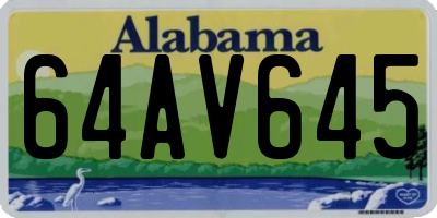 AL license plate 64AV645