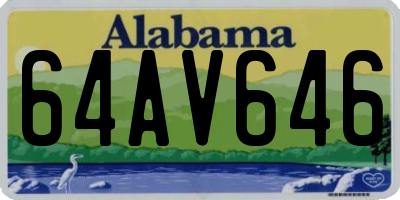 AL license plate 64AV646