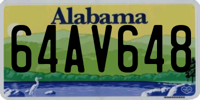 AL license plate 64AV648