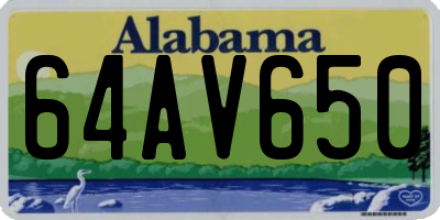 AL license plate 64AV650