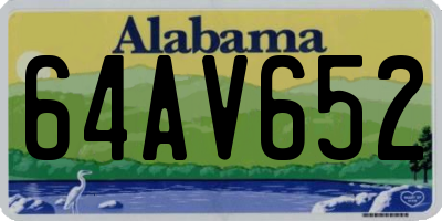 AL license plate 64AV652