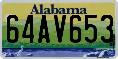 AL license plate 64AV653