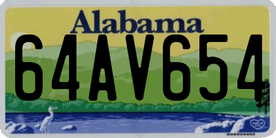 AL license plate 64AV654