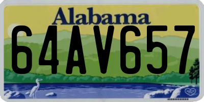 AL license plate 64AV657