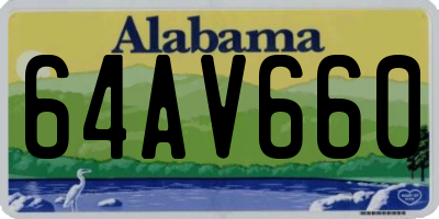 AL license plate 64AV660