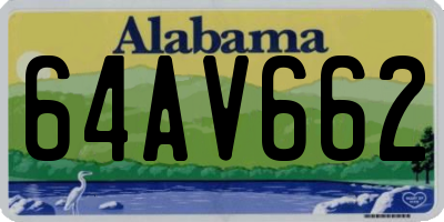 AL license plate 64AV662