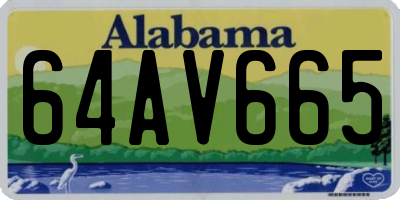 AL license plate 64AV665