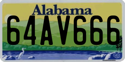 AL license plate 64AV666