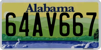 AL license plate 64AV667