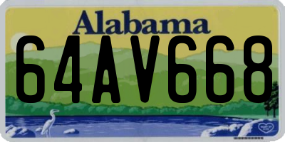 AL license plate 64AV668