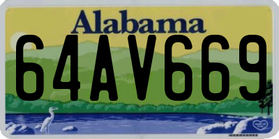 AL license plate 64AV669