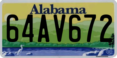 AL license plate 64AV672
