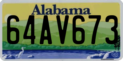 AL license plate 64AV673