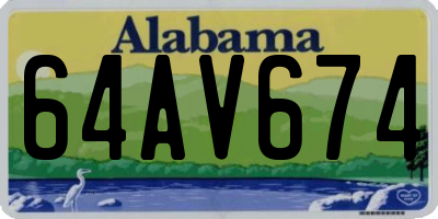 AL license plate 64AV674