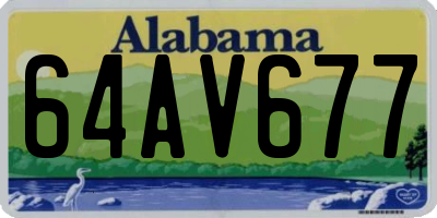 AL license plate 64AV677