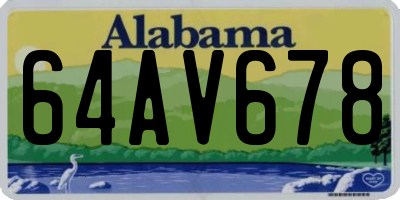 AL license plate 64AV678