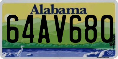 AL license plate 64AV680