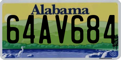 AL license plate 64AV684
