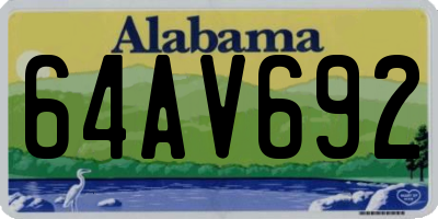 AL license plate 64AV692